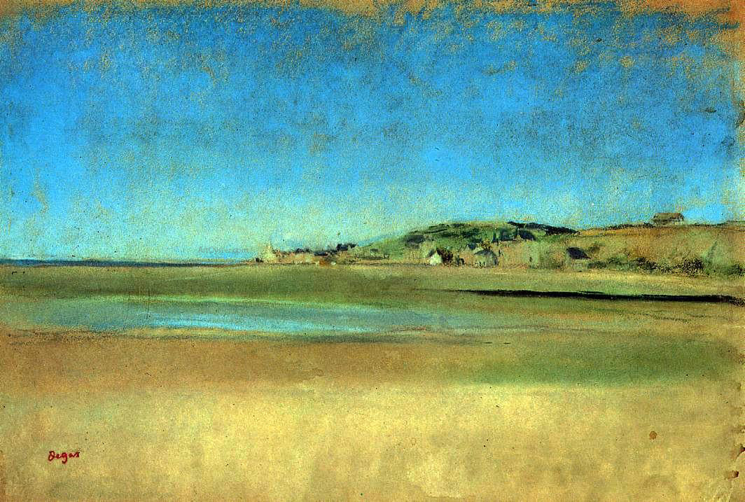 Edgar Degas Houses by the Seaside - Canvas Print