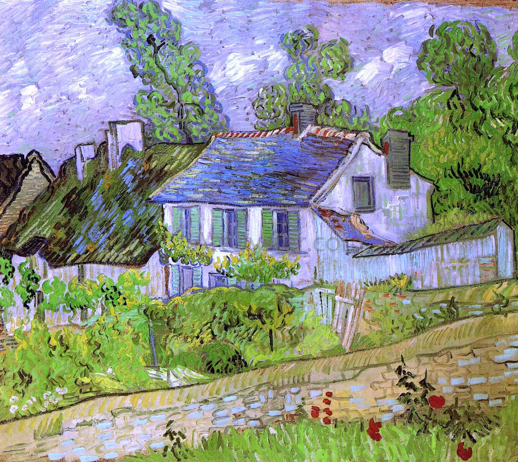 Vincent Van Gogh Houses in Auvers - Canvas Print