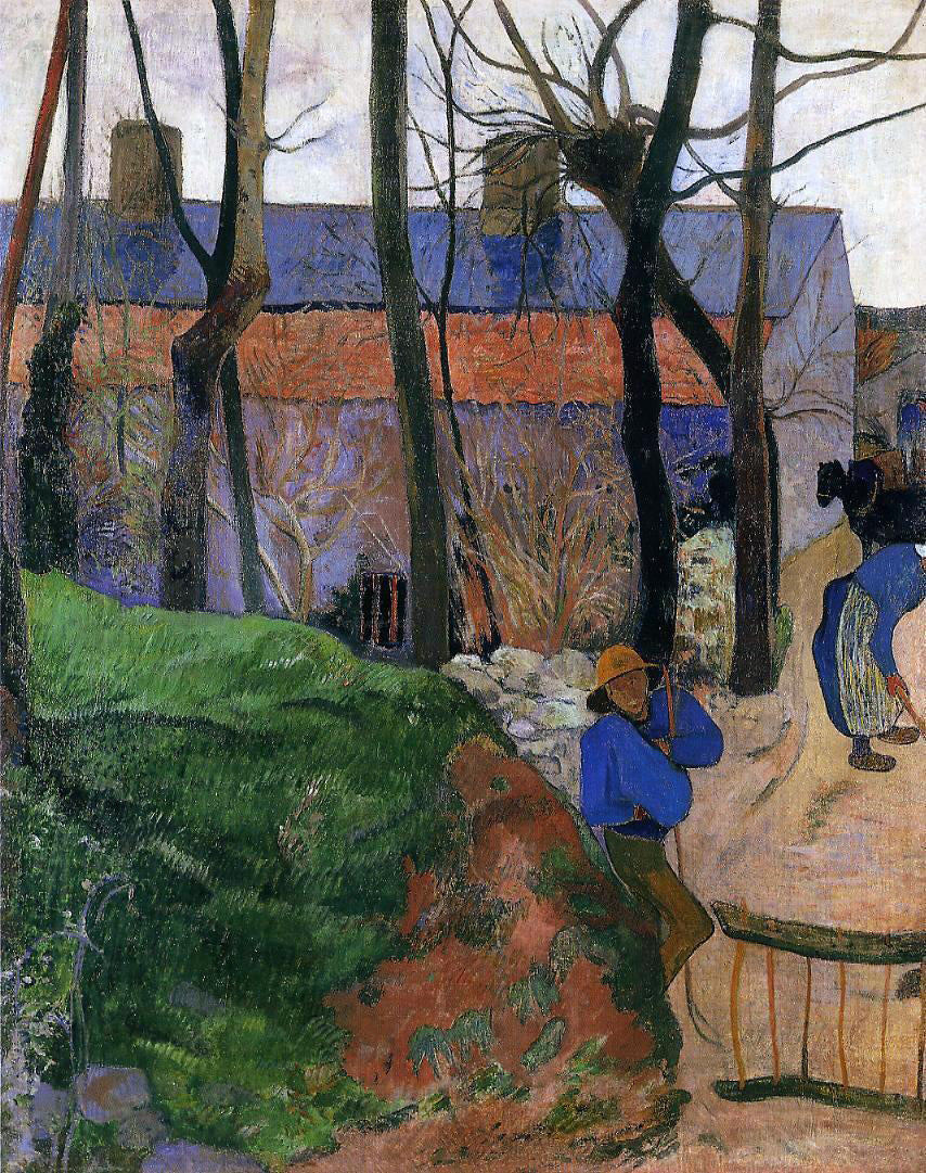 Paul Gauguin Houses in le Pouldu - Canvas Print