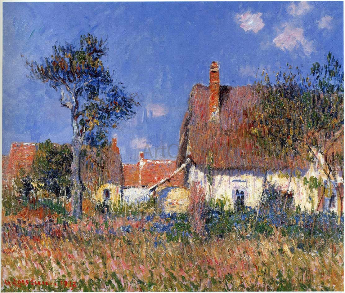 Gustave Loiseau A Houses in Normandy - Canvas Print