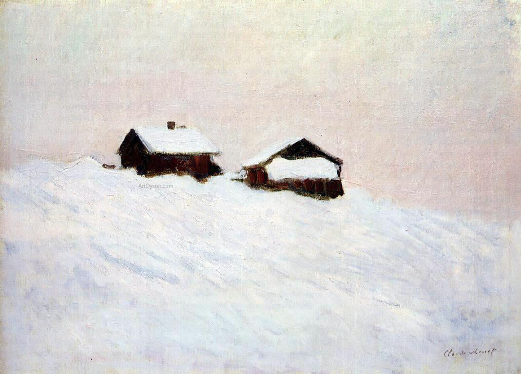 Claude Oscar Monet Houses in the Snow - Canvas Print