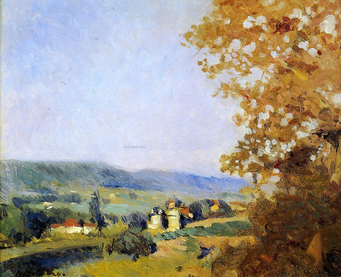 Albert Lebourg Houses in the Valley - Canvas Print