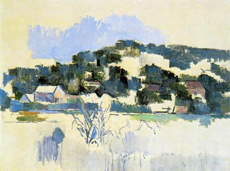 Paul Cezanne Houses on the Hill - Canvas Print