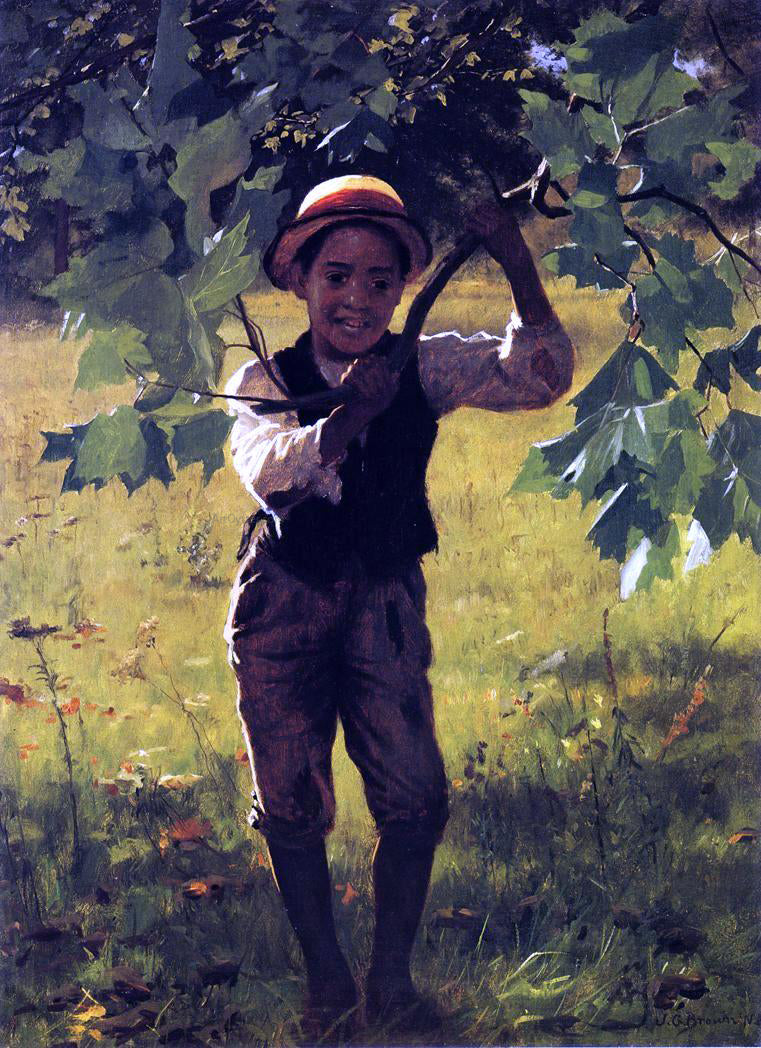 John George Brown How d'ye - Canvas Print
