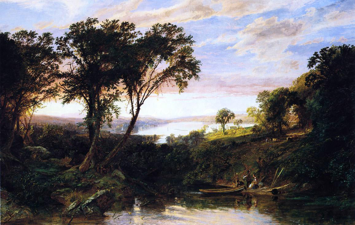 Jasper Francis Cropsey Hudson River View, Summer - Canvas Print