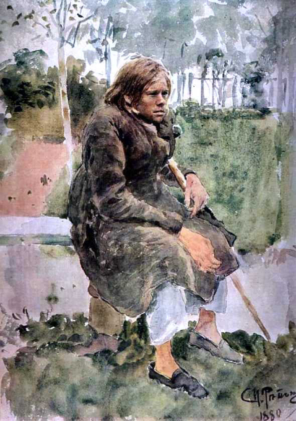 Ilia Efimovich Repin Hunchback (study) - Canvas Print