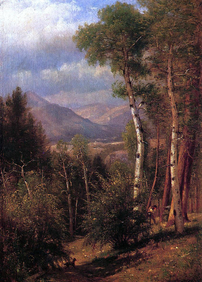 Thomas Worthington Whittredge Hunter in the Woods of Ashokan - Canvas Print