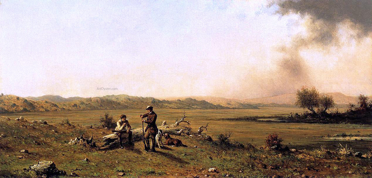 Martin Johnson Heade Hunters Resting - Canvas Print