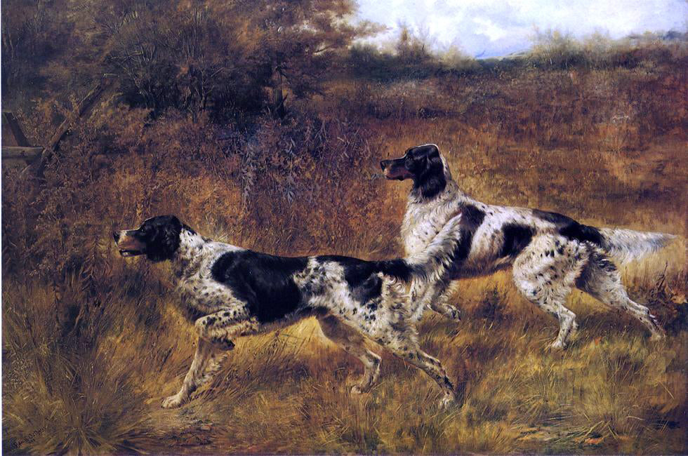 Edmond H Osthaus Hunting Dogs - Canvas Print