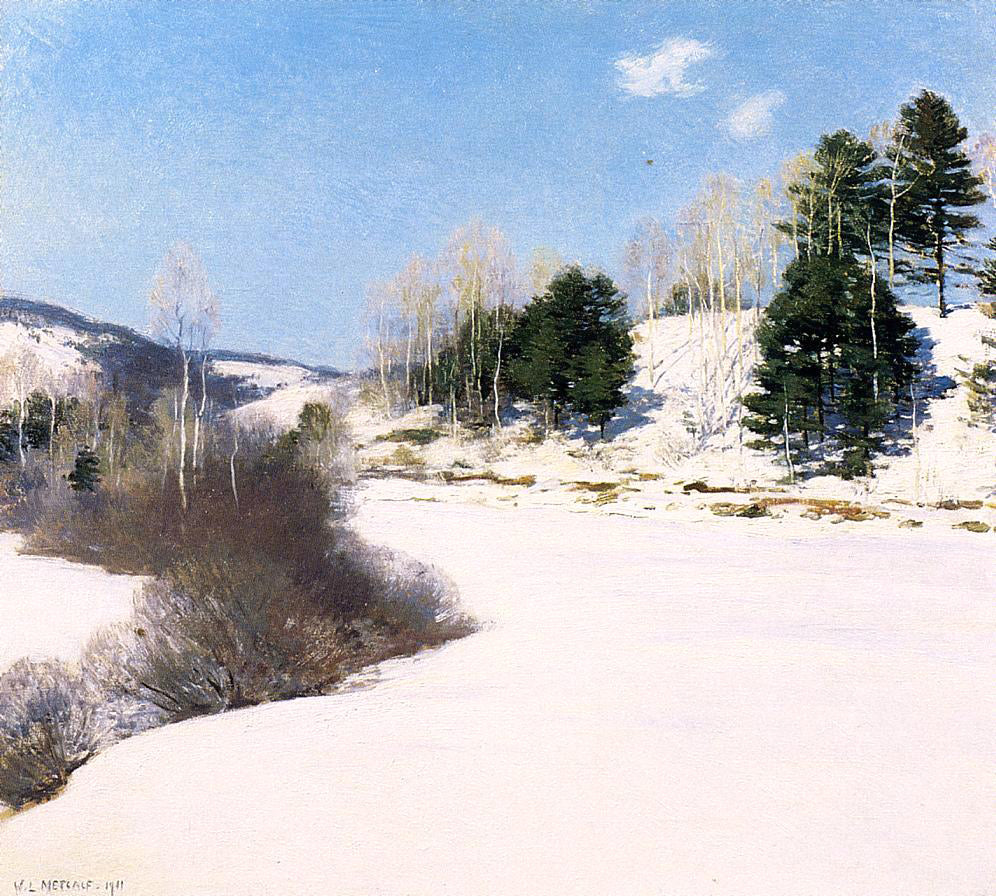 Willard Leroy Metcalf Hush of Winter - Canvas Print