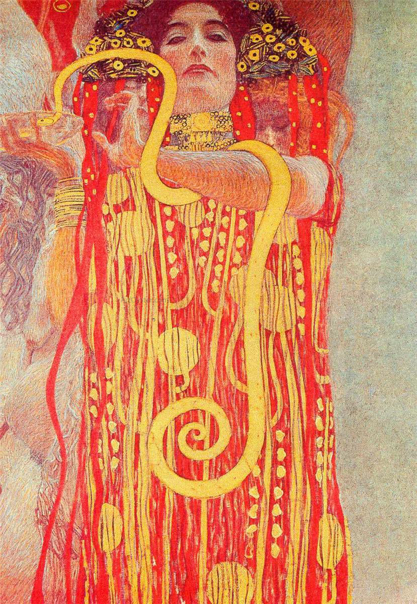 Gustav Klimt Hygeia - Detail of Medicine - Canvas Print
