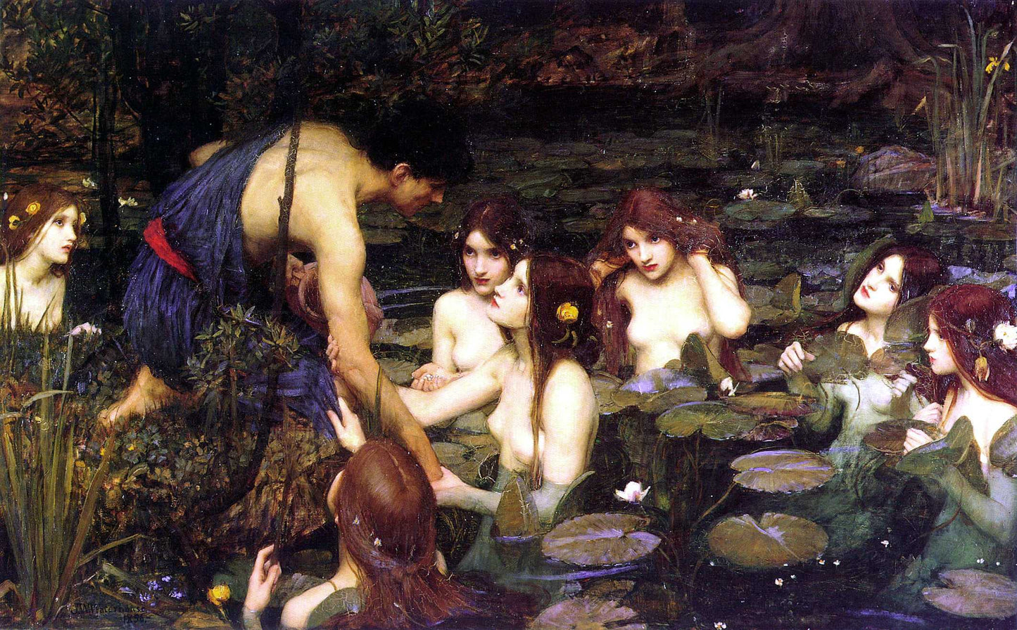 John William Waterhouse Hylas and the Nymphs - Canvas Print