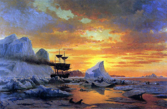 William Bradford Ice Dwellers, Watching the Invaders - Canvas Print