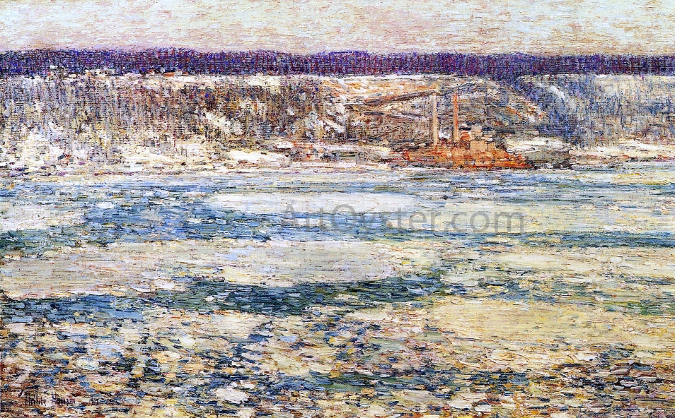 Frederick Childe Hassam Ice on the Hudson - Canvas Print