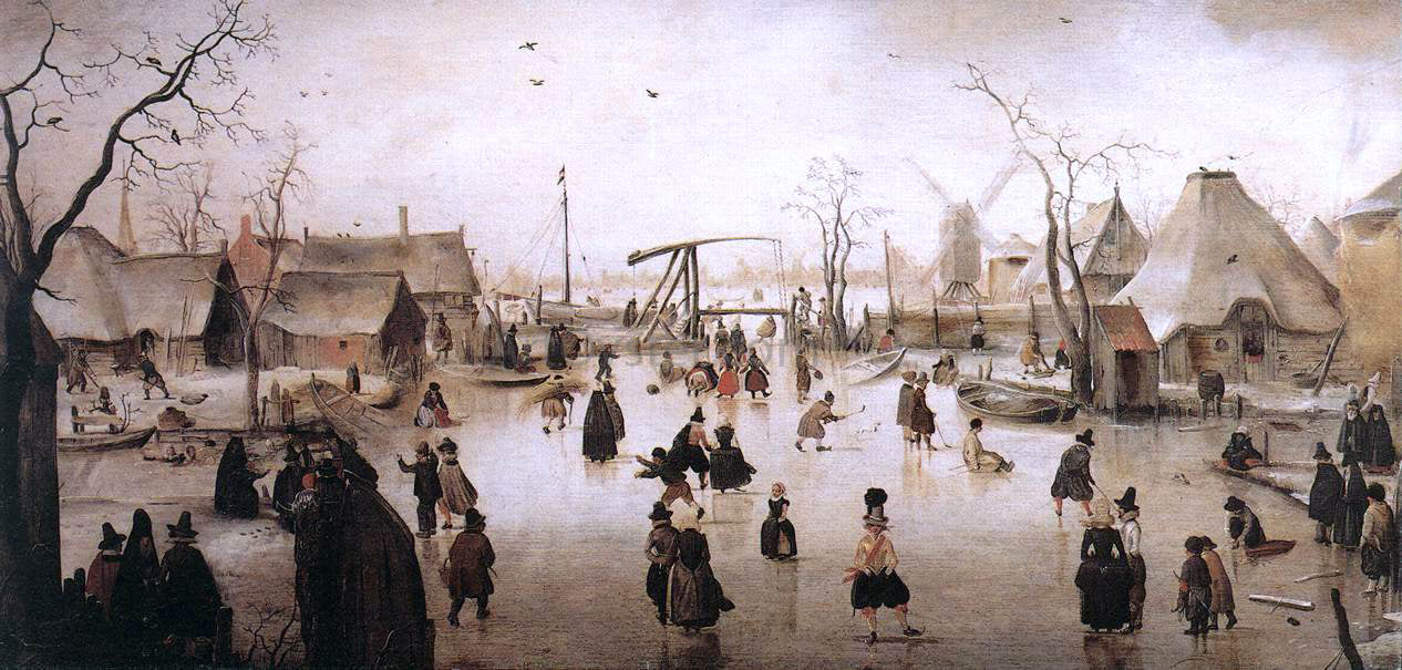 Hendrick Avercamp Ice Scene - Canvas Print