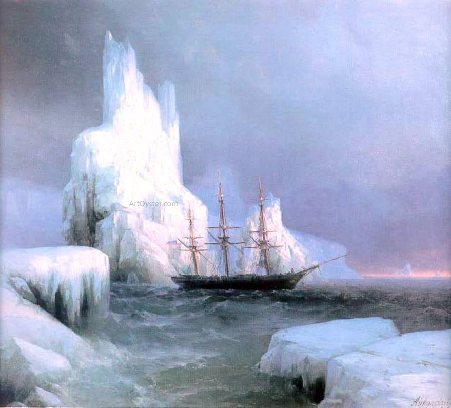Ivan Constantinovich Aivazovsky Icebergs - Canvas Print