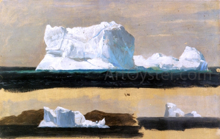 Frederic Edwin Church Icebergs, Twillingate, Newfoundland - Canvas Print