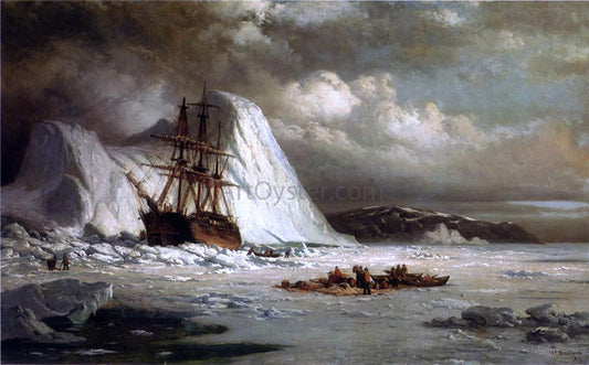 William Bradford Icebound Ship - Canvas Print