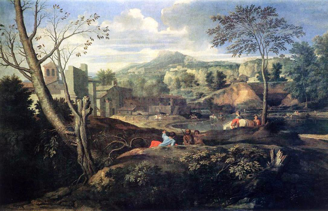 Nicolas Poussin Ideal Landscape - Canvas Print