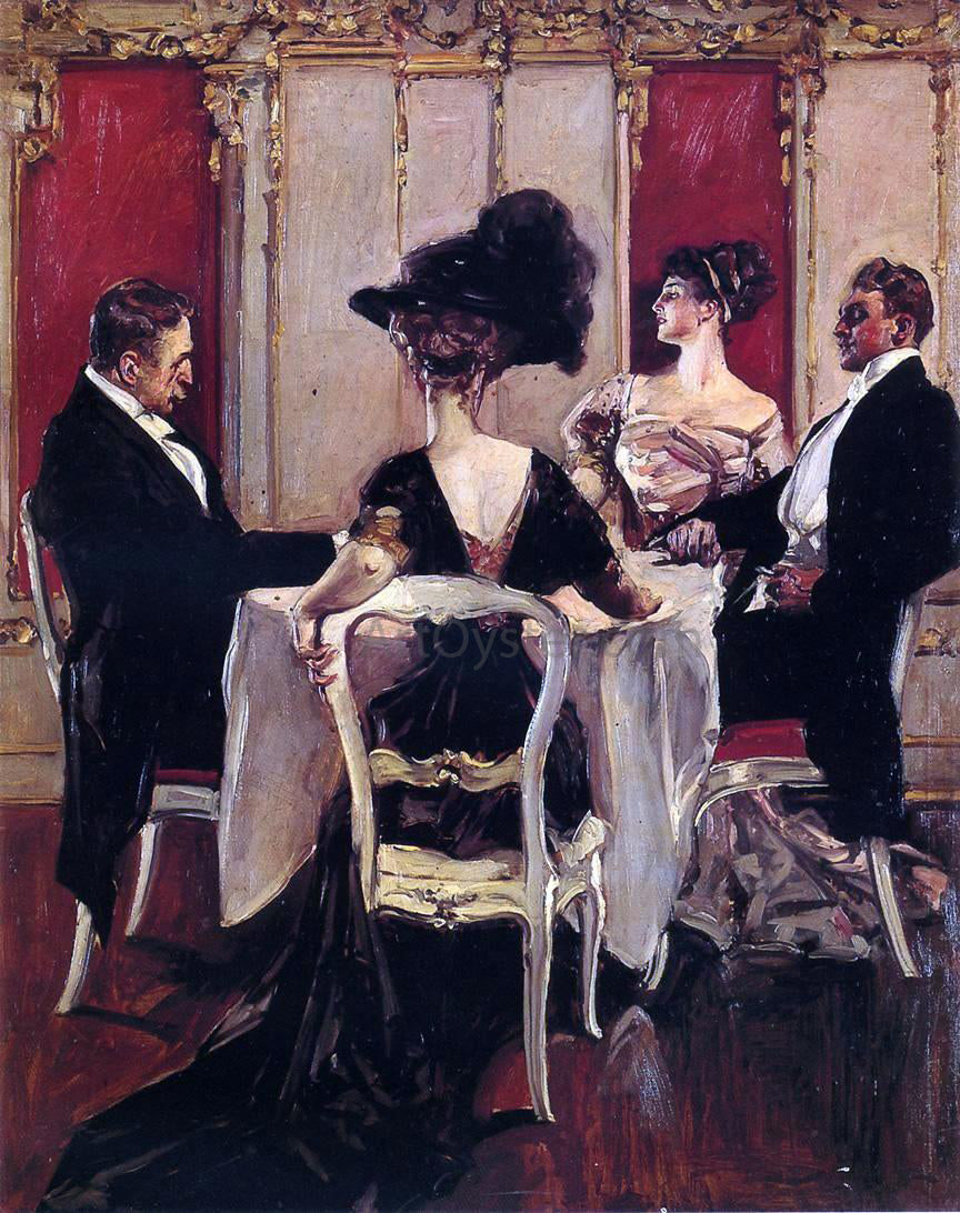 Albert B Wenzell Idle Conversation - Canvas Print