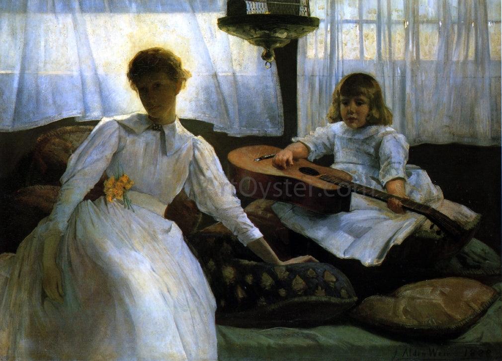 Julian Alden Weir Idle Hours - Canvas Print