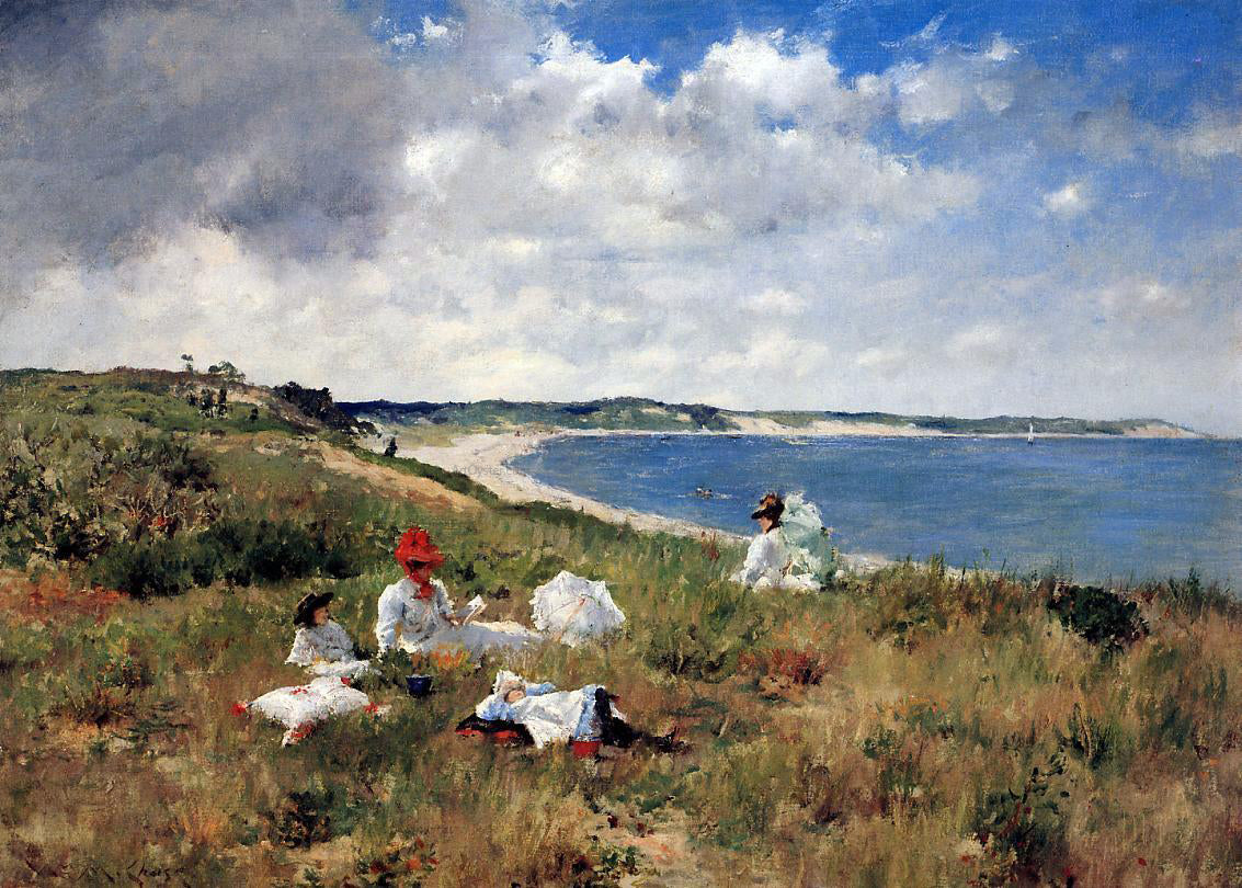 William Merritt Chase Idle Hours - Canvas Print