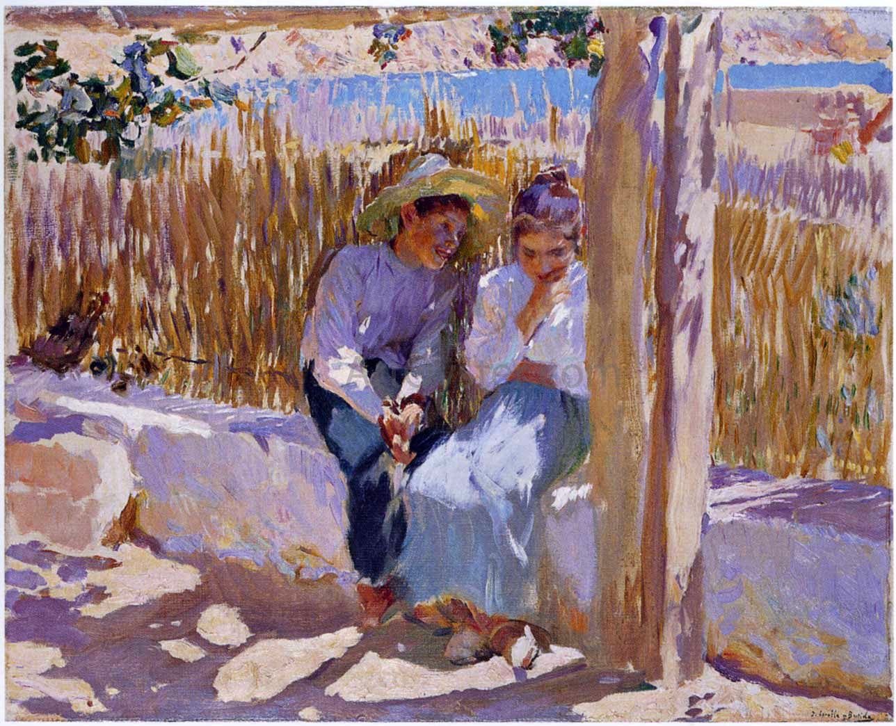 Joaquin Sorolla Y Bastida Idyll, Javea - Canvas Print