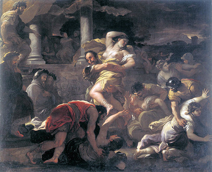 Luca Giordano Il ratto delle Sabine - Canvas Print