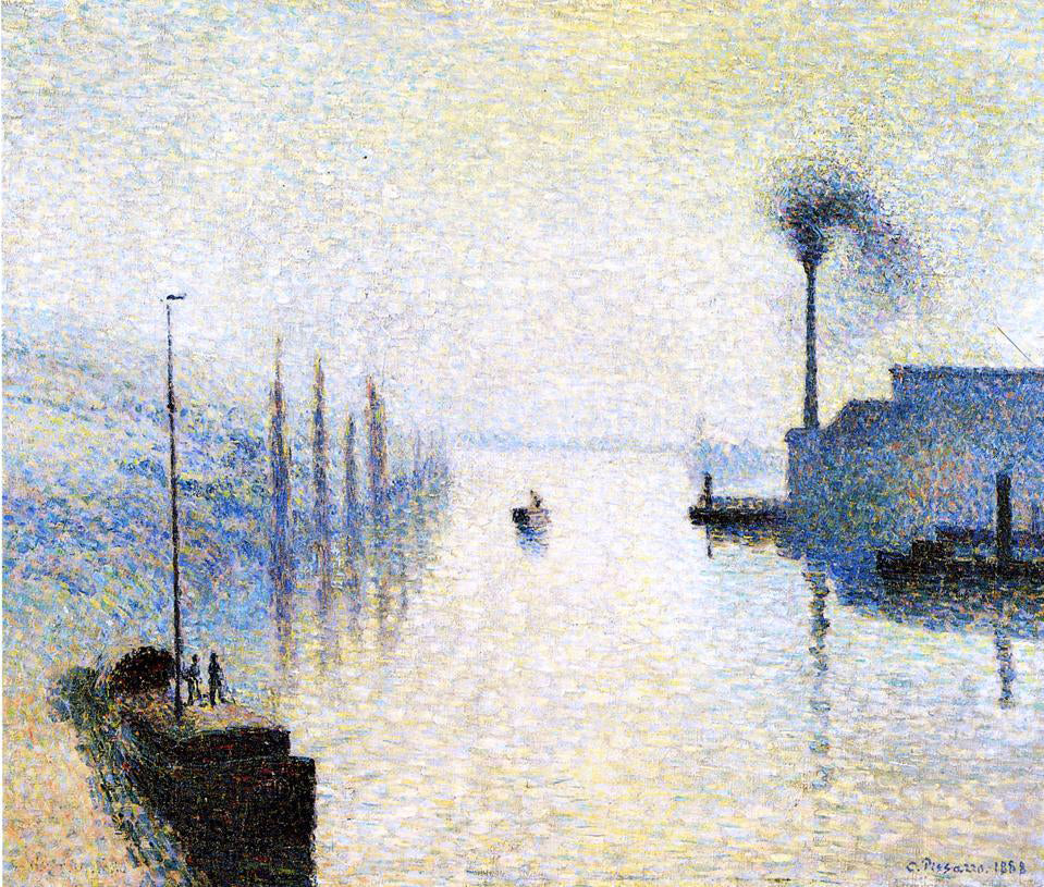 Camille Pissarro Ile Lacruix, Rouen: Effect of Fog - Canvas Print