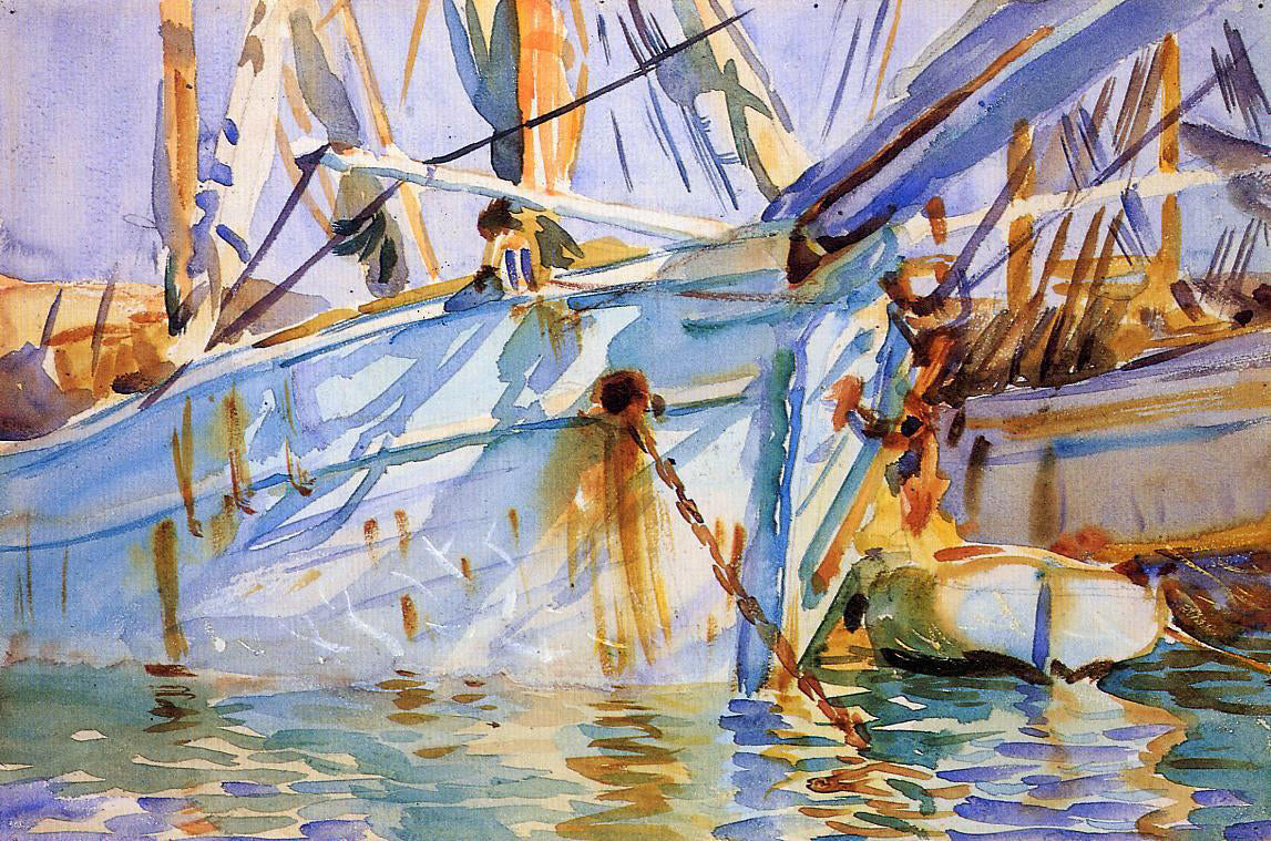 John Singer Sargent In a Levantine Port - Canvas Print