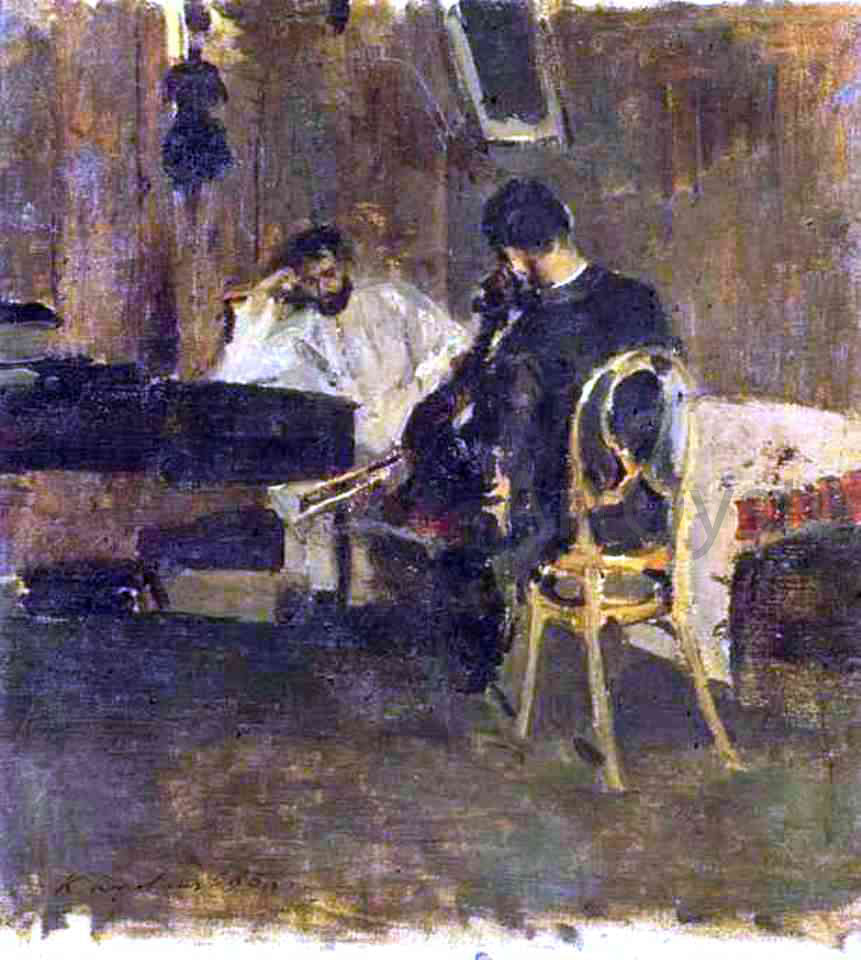 Constantin Alexeevich Korovin In a Room - Canvas Print