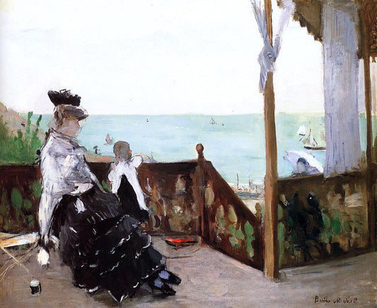 Berthe Morisot In a Villa at the Seaside - Canvas Print