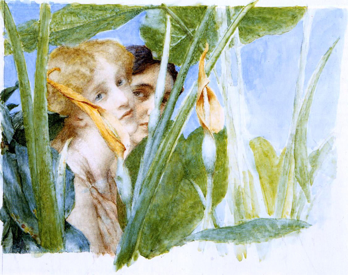Sir Lawrence Alma-Tadema In Beauty's Bloom (unfinished) - Canvas Print