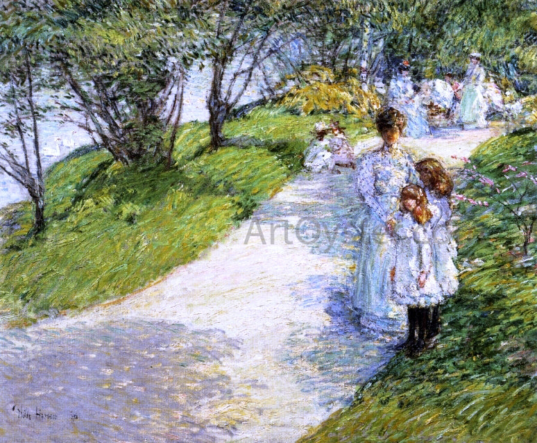 Frederick Childe Hassam In Central Park - Canvas Print