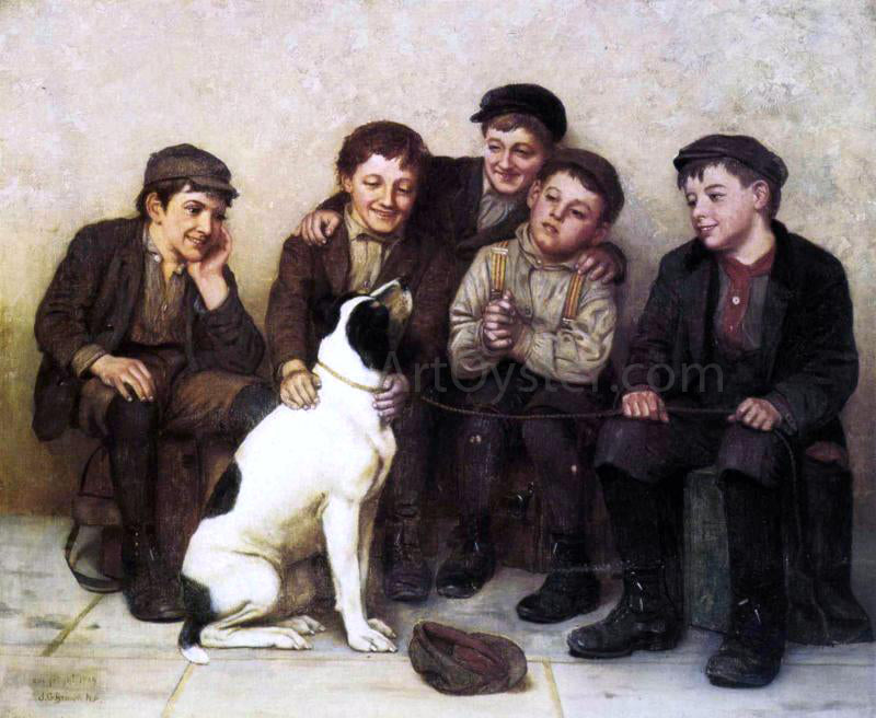 John George Brown In Good Hands - Canvas Print