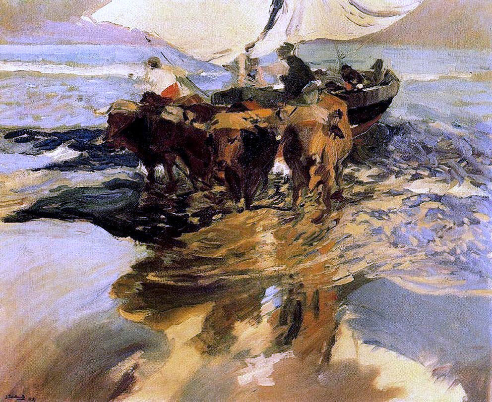 Joaquin Sorolla Y Bastida In Hope of the Fishing - Canvas Print