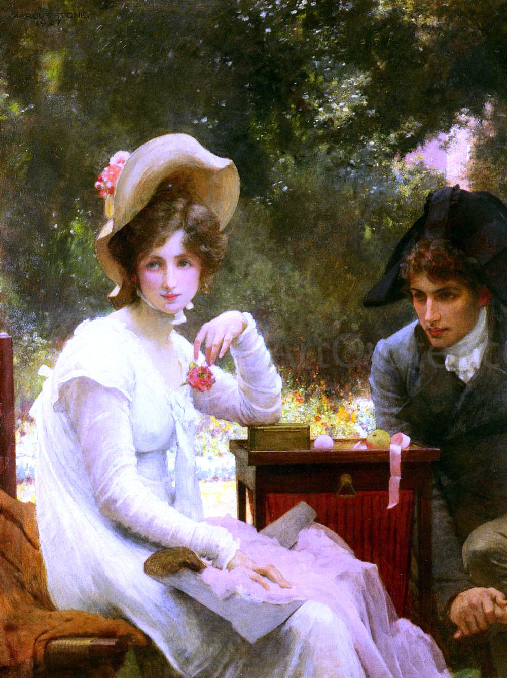 Marcus Stone In Love - Canvas Print