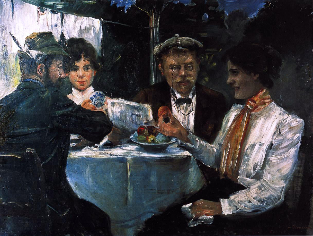 Lovis Corinth In Max Halbe's Garden - Canvas Print