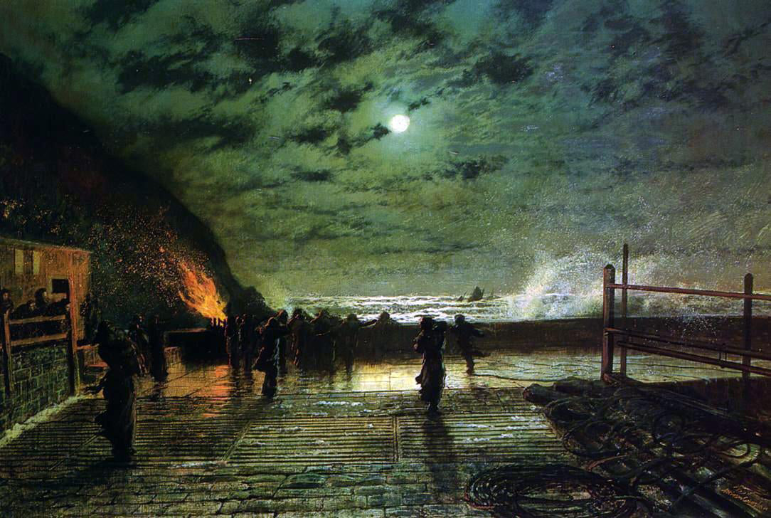 John Atkinson Grimshaw In Peril - Canvas Print