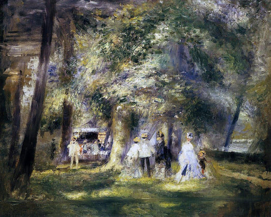 Pierre Auguste Renoir In St Cloud Park - Canvas Print
