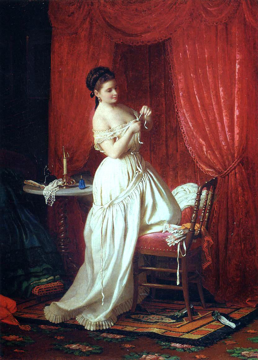 Johann Georg Mayer Von Bremen In the Boudoir - Canvas Print