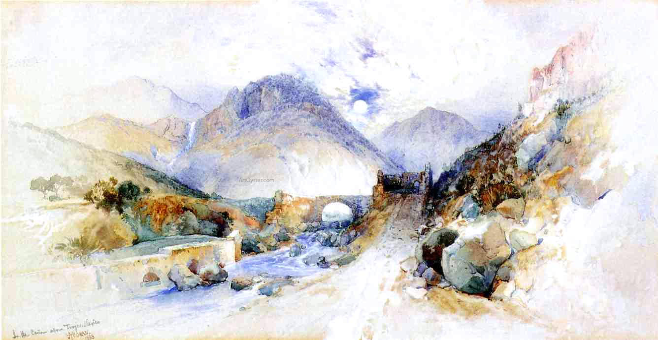 Thomas Moran In the Cajon above Troyes, Mexico - Canvas Print
