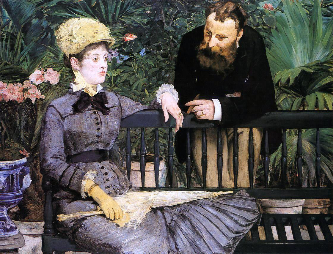 Edouard Manet In the Conservatory - Canvas Print