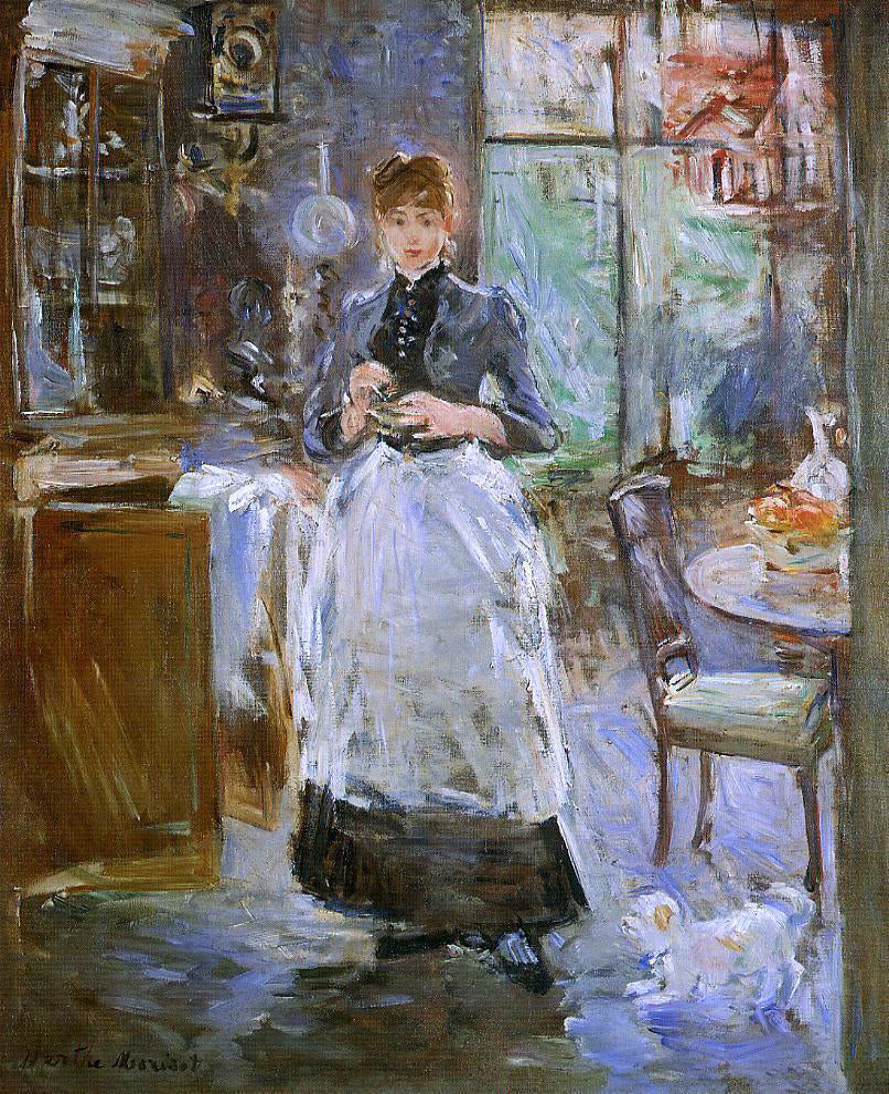 Berthe Morisot In the Dining Room - Canvas Print