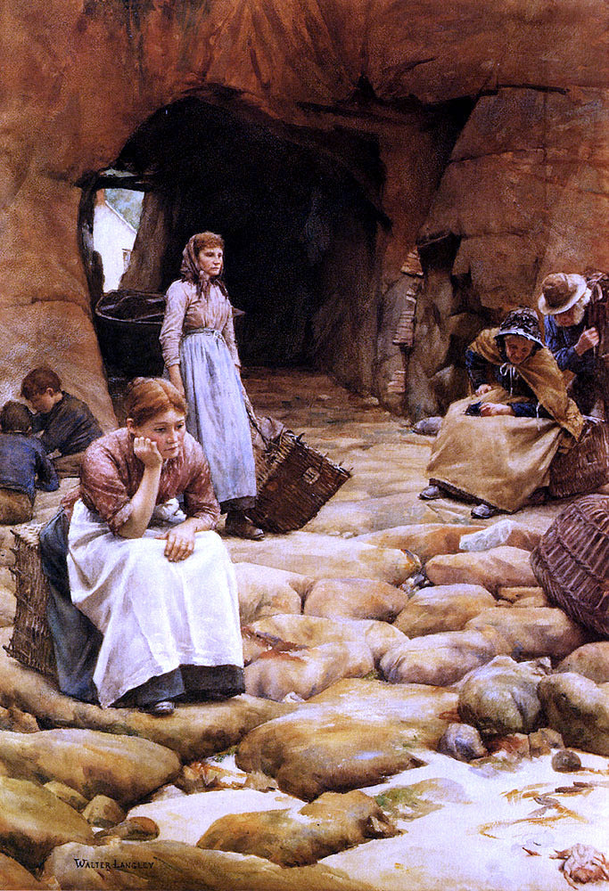 Walter Langley In The Fishing Season - Canvas Print