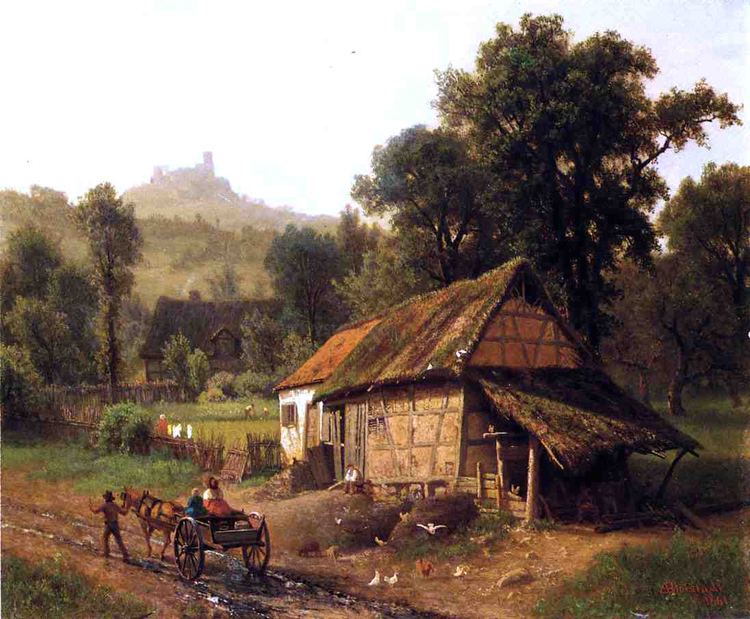 Albert Bierstadt In the Foothills - Canvas Print