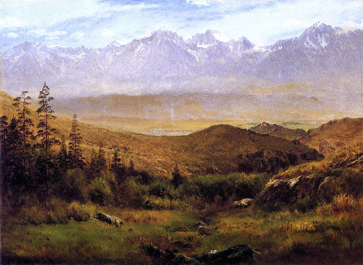 Albert Bierstadt In the Foothills of the Rockies - Canvas Print