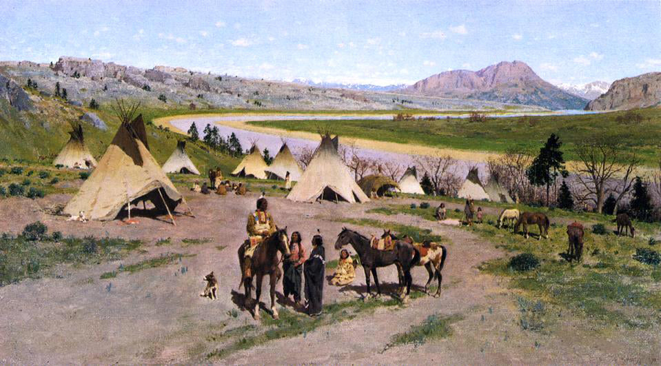 Henry F Farney In the Foothills of the Rockies - Canvas Print