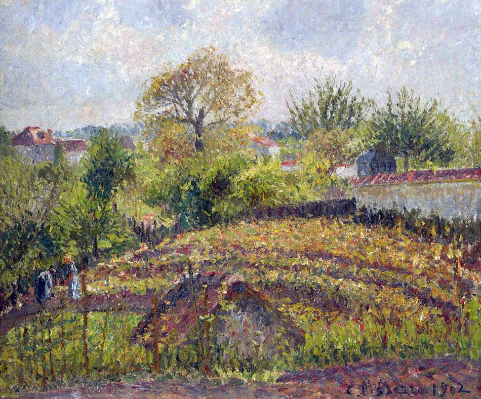 Camille Pissarro In the Garden - Canvas Print
