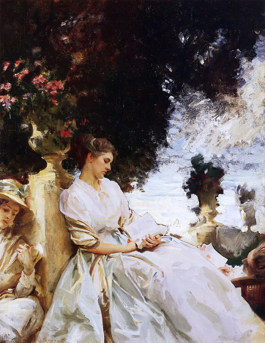 John Singer Sargent In the Garden, Corfu - Canvas Print
